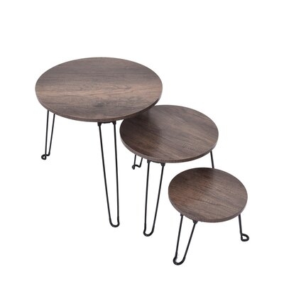 Nesting Coffee Table Set Of 3 End Side Tables Living Room Sofa Snack Table - Image 0