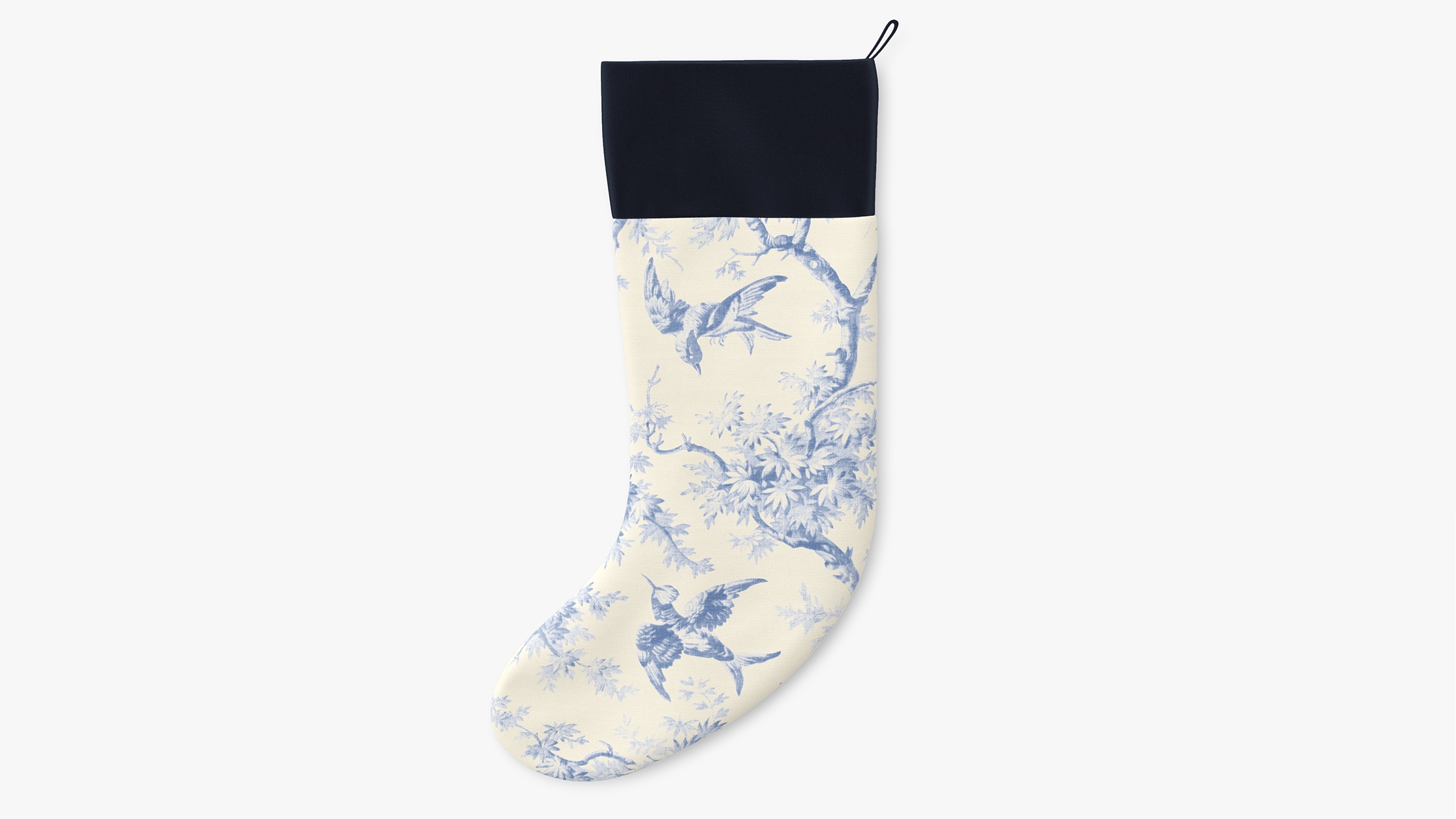 Printed Stocking, Blue Swallows - Image 0