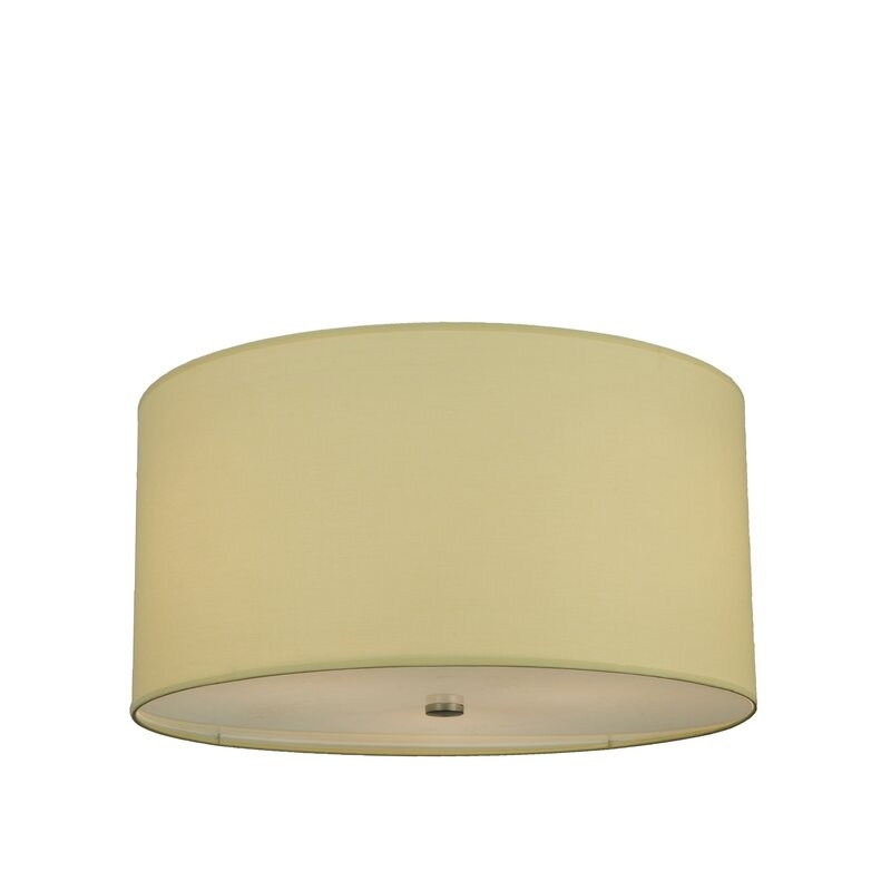 Meyda Lighting Cilindro 3 - Light 24"" Shaded Drum Flush Mount - Image 0