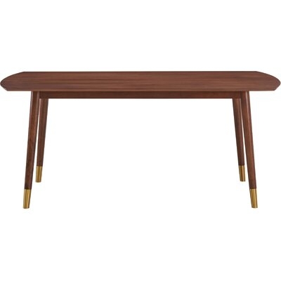 Amata Walnut Solid Wood Dining Table - Image 0