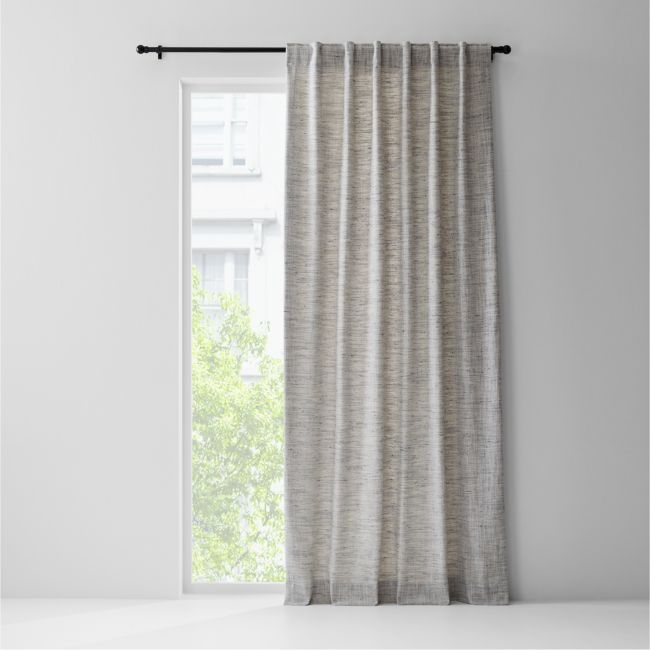 Reid Blue Window Curtain Panel 52"x84" - Image 0