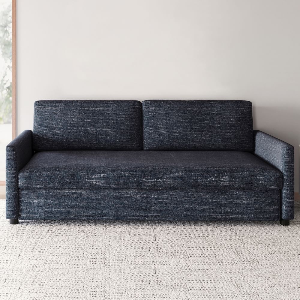 Thornton Sleeper Sofa, Deco Weave, Midnight, Concealed Supports - Image 1