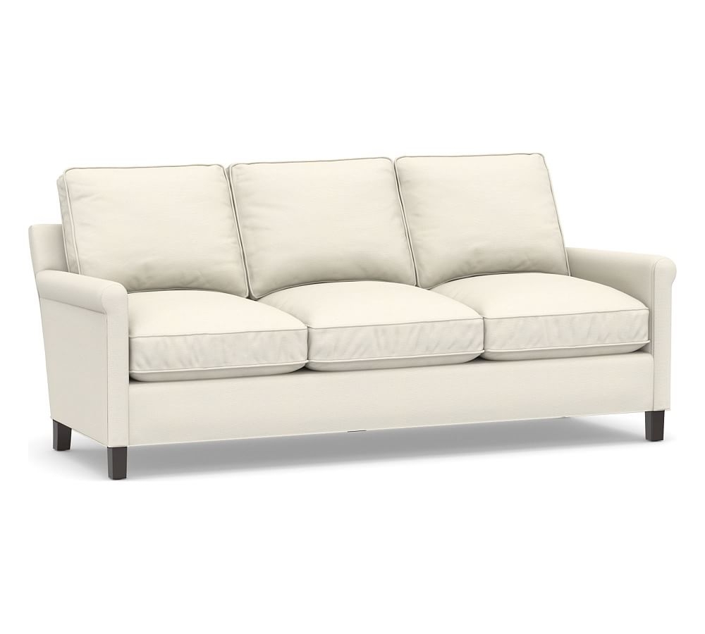 Tyler Roll Arm Upholstered Sofa, Down Blend Wrapped Cushions, Textured Twill Ivory - Image 0