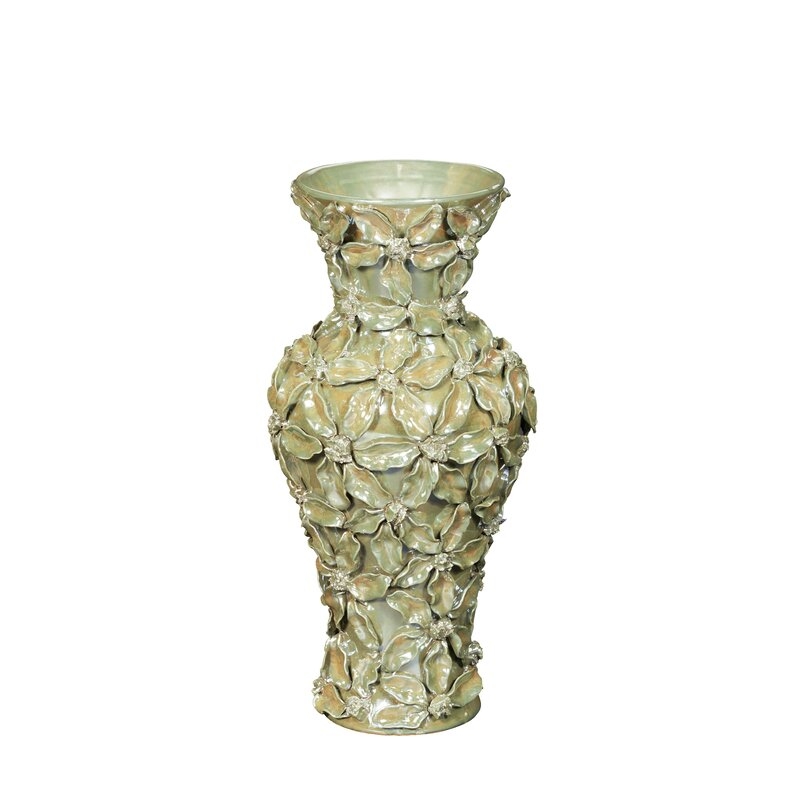 Bradburn Home Green 18.5"" Ceramic Table Vase - Image 0