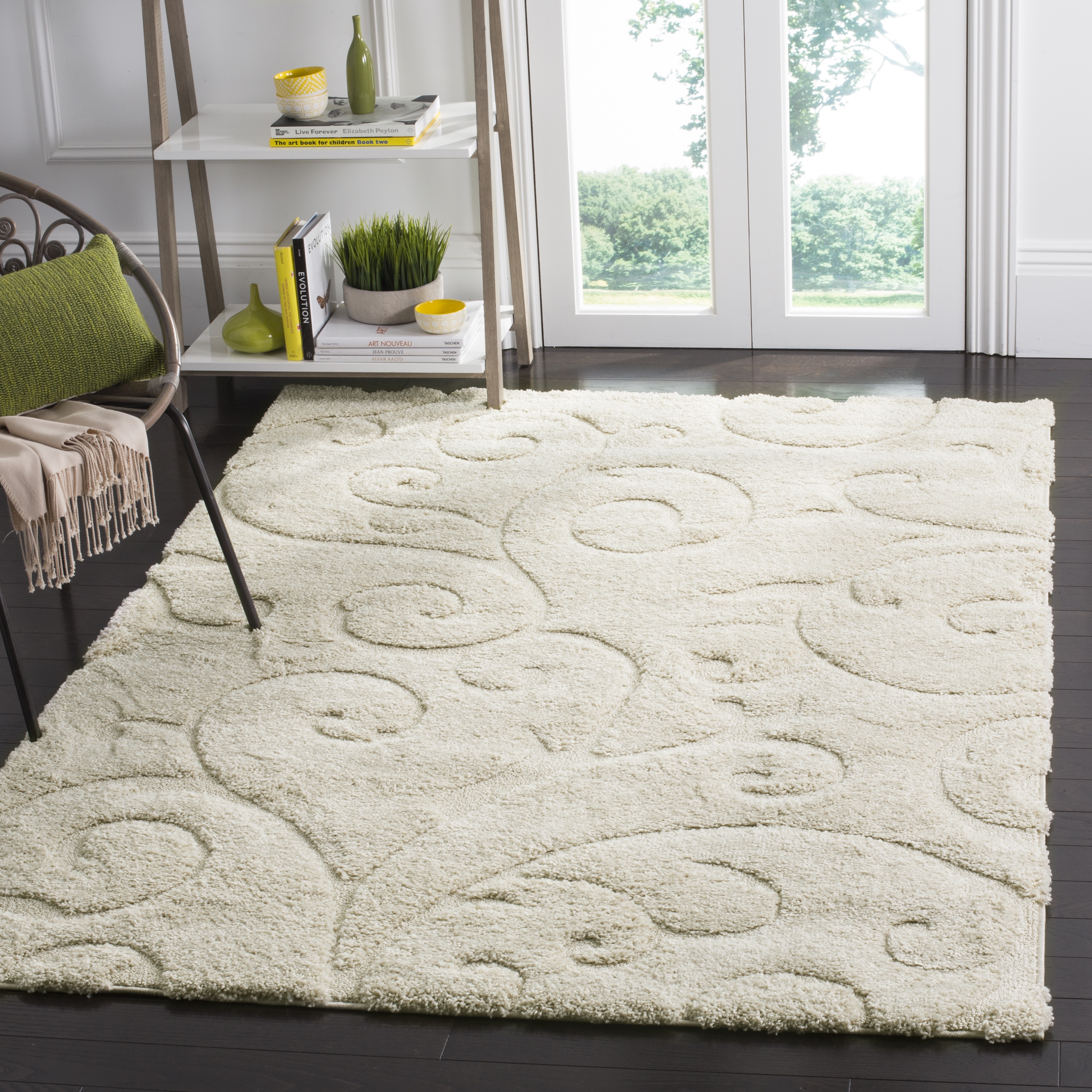 Arlo Home Woven Area Rug, SG455-1111, Cream/Cream,  4' X 6' - Image 1