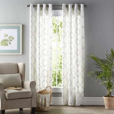 Wilburton Geometric Semi-Sheer Grommet Curtain - Image 0