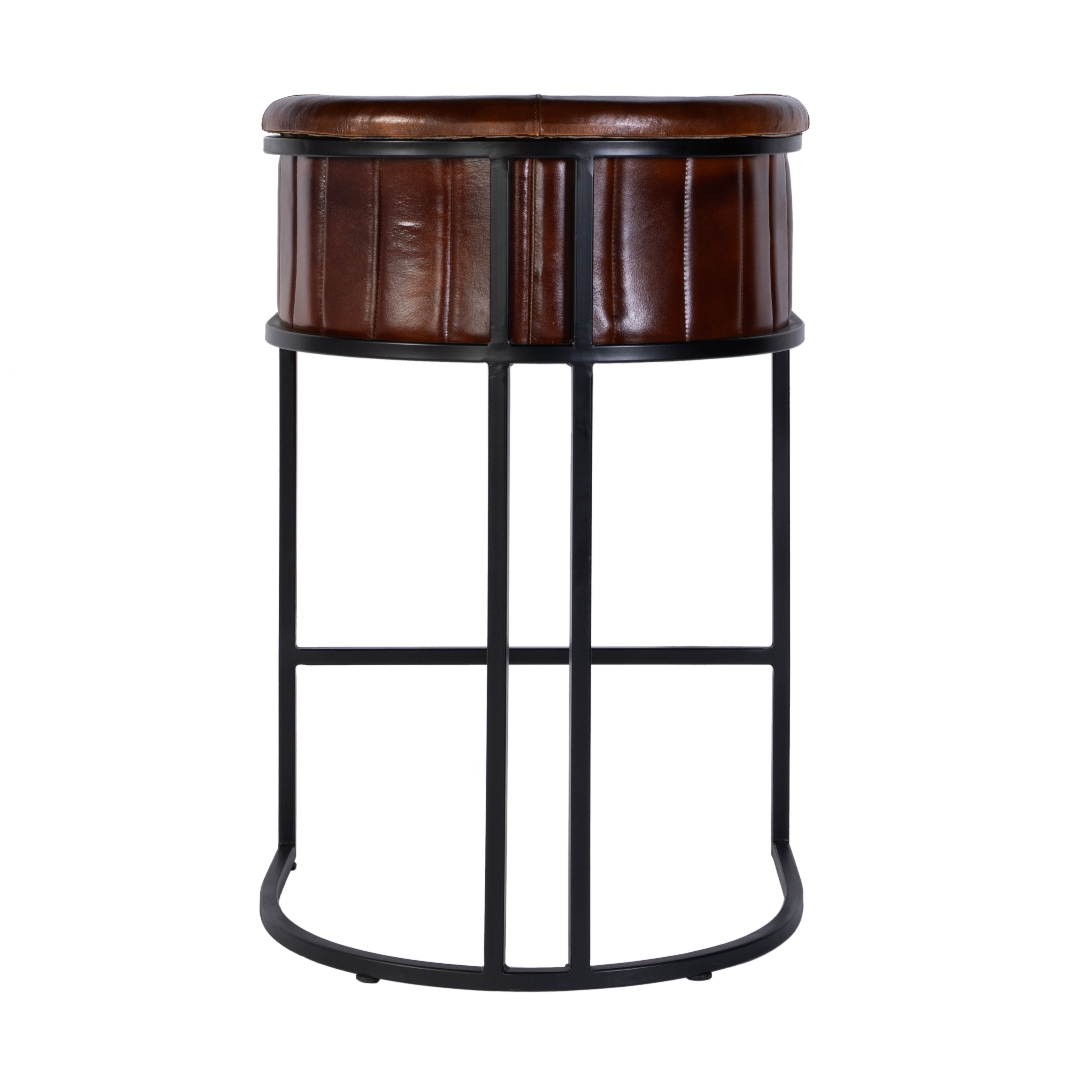 Rockford Brown Leather Bar Stool - Image 3