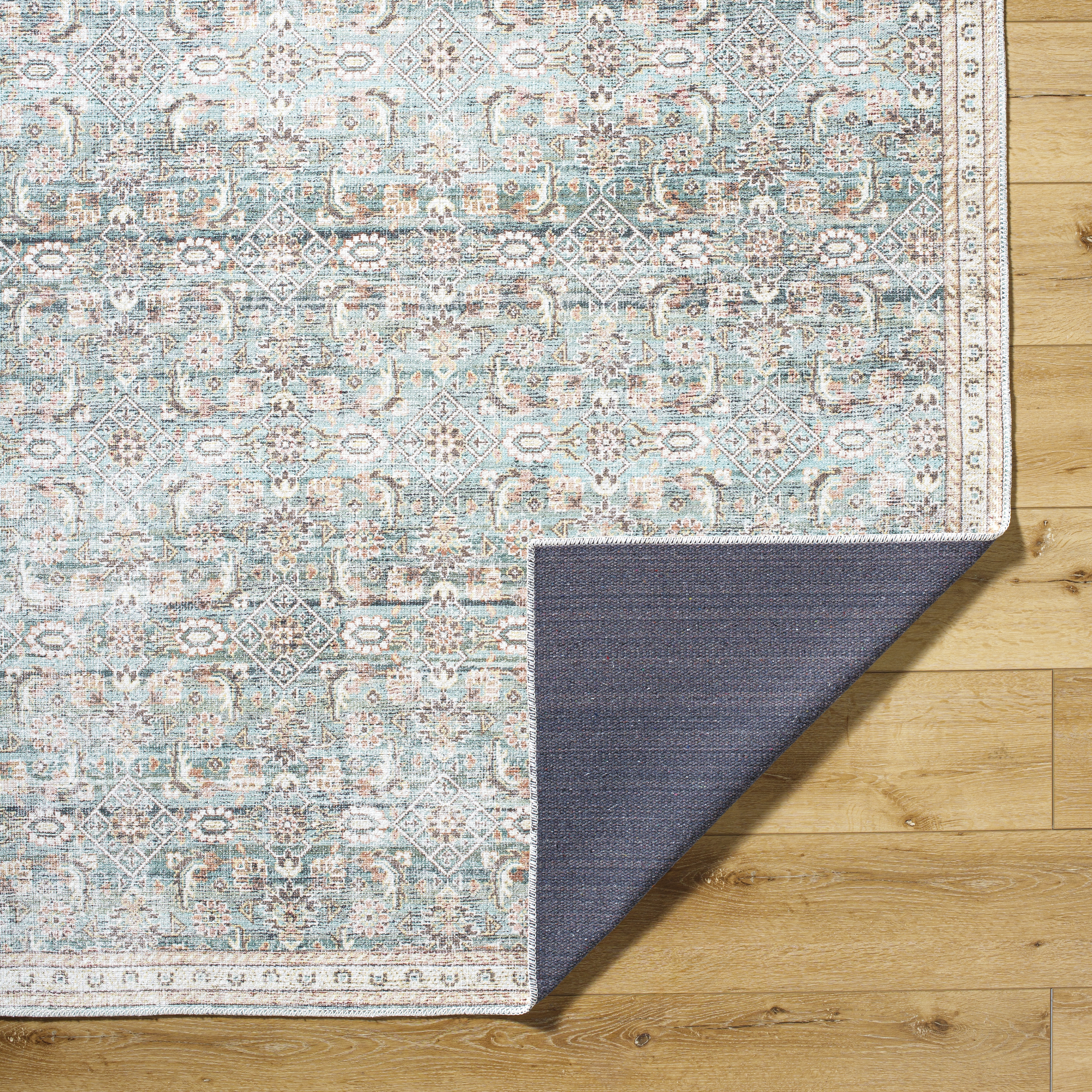 Amelie Blue Indoor 7'10" x 10'2" Machine Woven Rug - Image 4