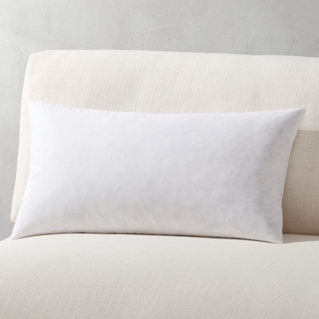 Feather-Down Lumbar Pillow Insert 23"x11" - Image 0