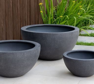 Holden Clay Planter, Charcoal - Medium - Image 2