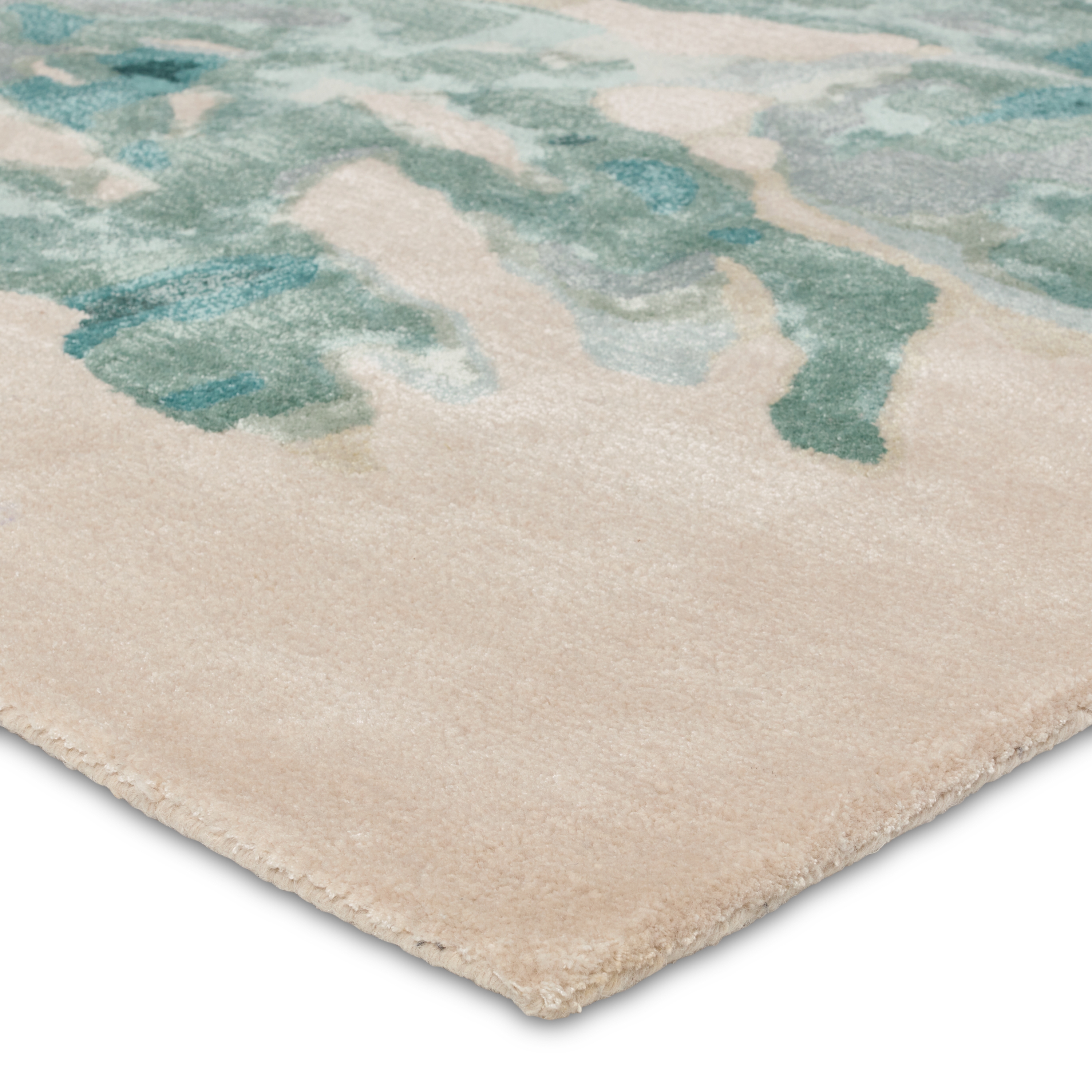 Atoll Handmade Animal Pattern Teal/ Sage Area Rug (8'X10') - Image 1