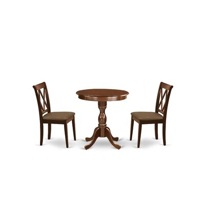 Geil 3-Pc Dining Set - 2 Wooden Chairs - 1 Dining Table - Image 0