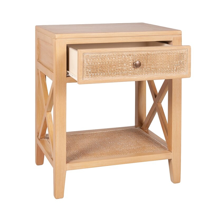 Keira Rattan End Table with Storage - Image 3