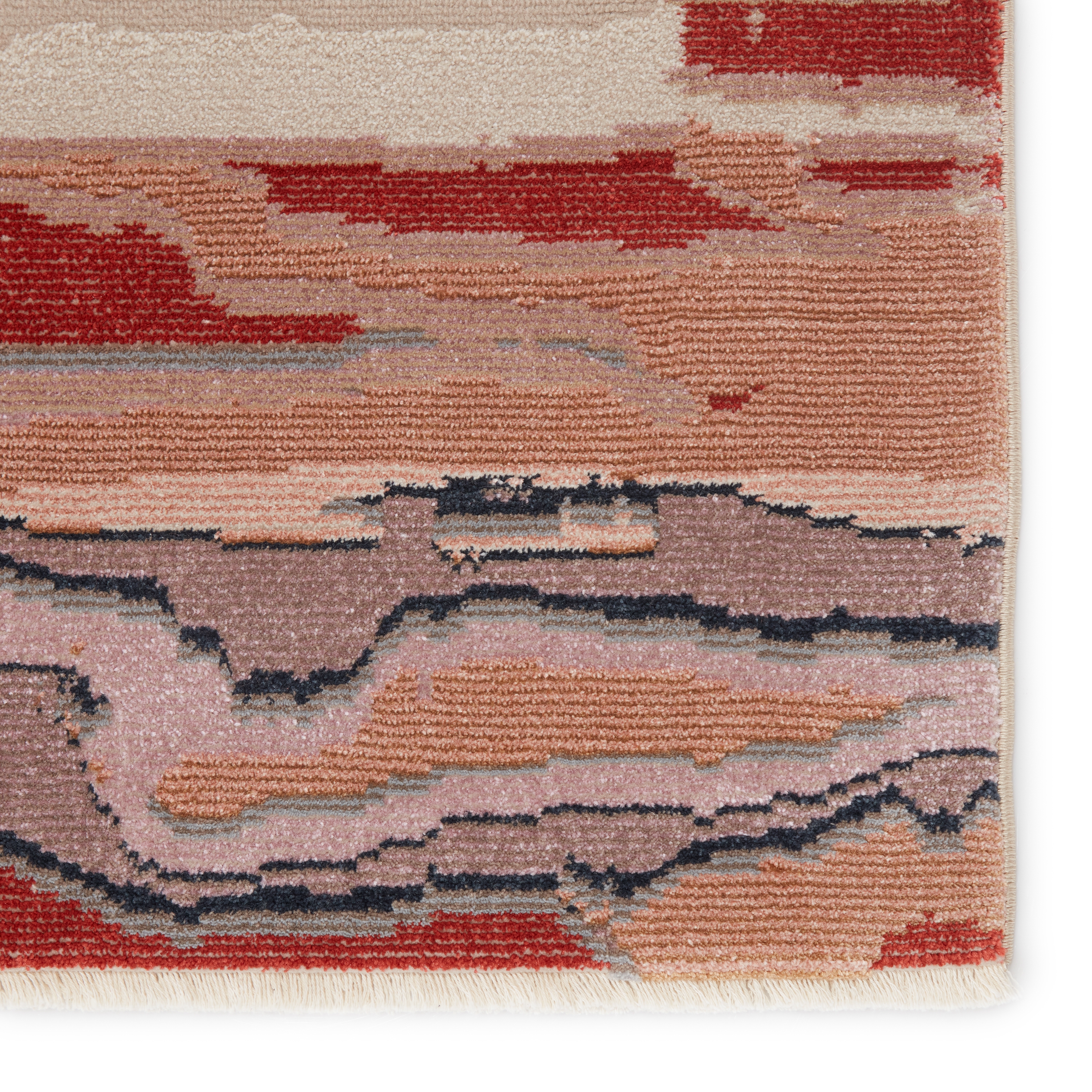 Vibe by Jolene Abstract Pink/ Red Area Rug (9'6"X12'7") - Image 3