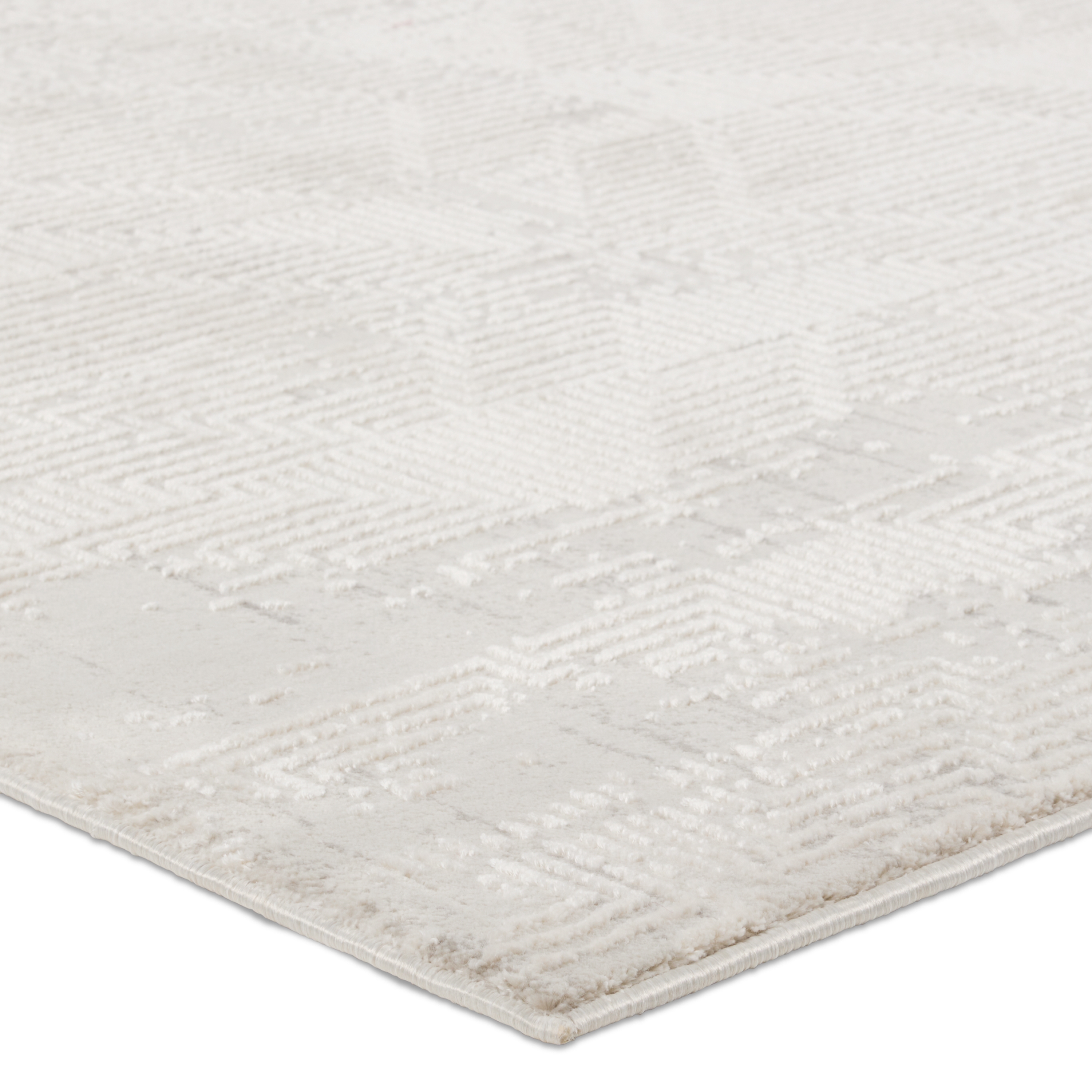 Ottavia CIQ48 Geometric Gray Area Rug (5'3"x7'6") - Image 1