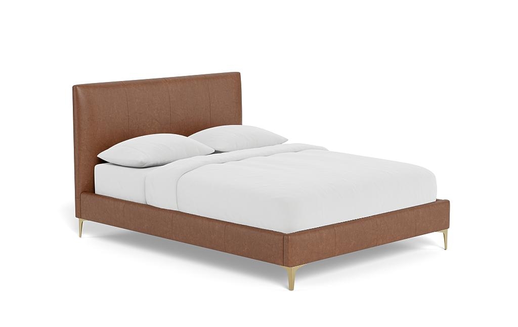 Lowen Leather Upholstered Bed with Tufting Option - Image 1