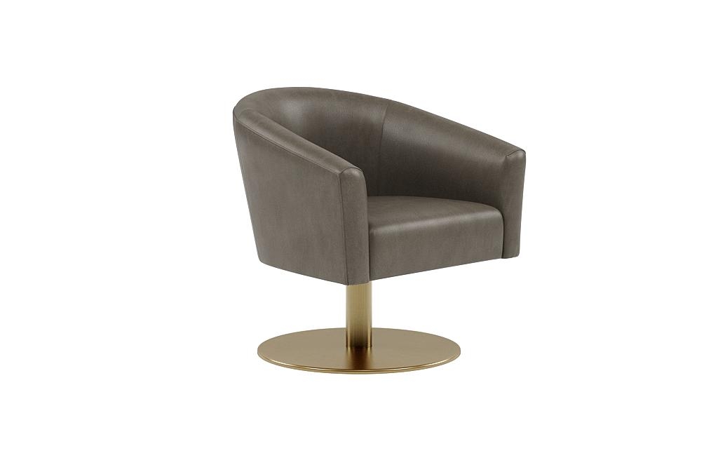 Tegan Leather Pedestal Swivel Chair - Image 1