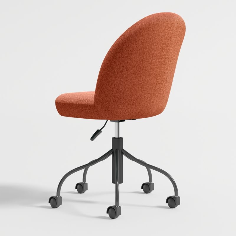 Musetta Upholstered Orange Kids Desk Chair - Image 2