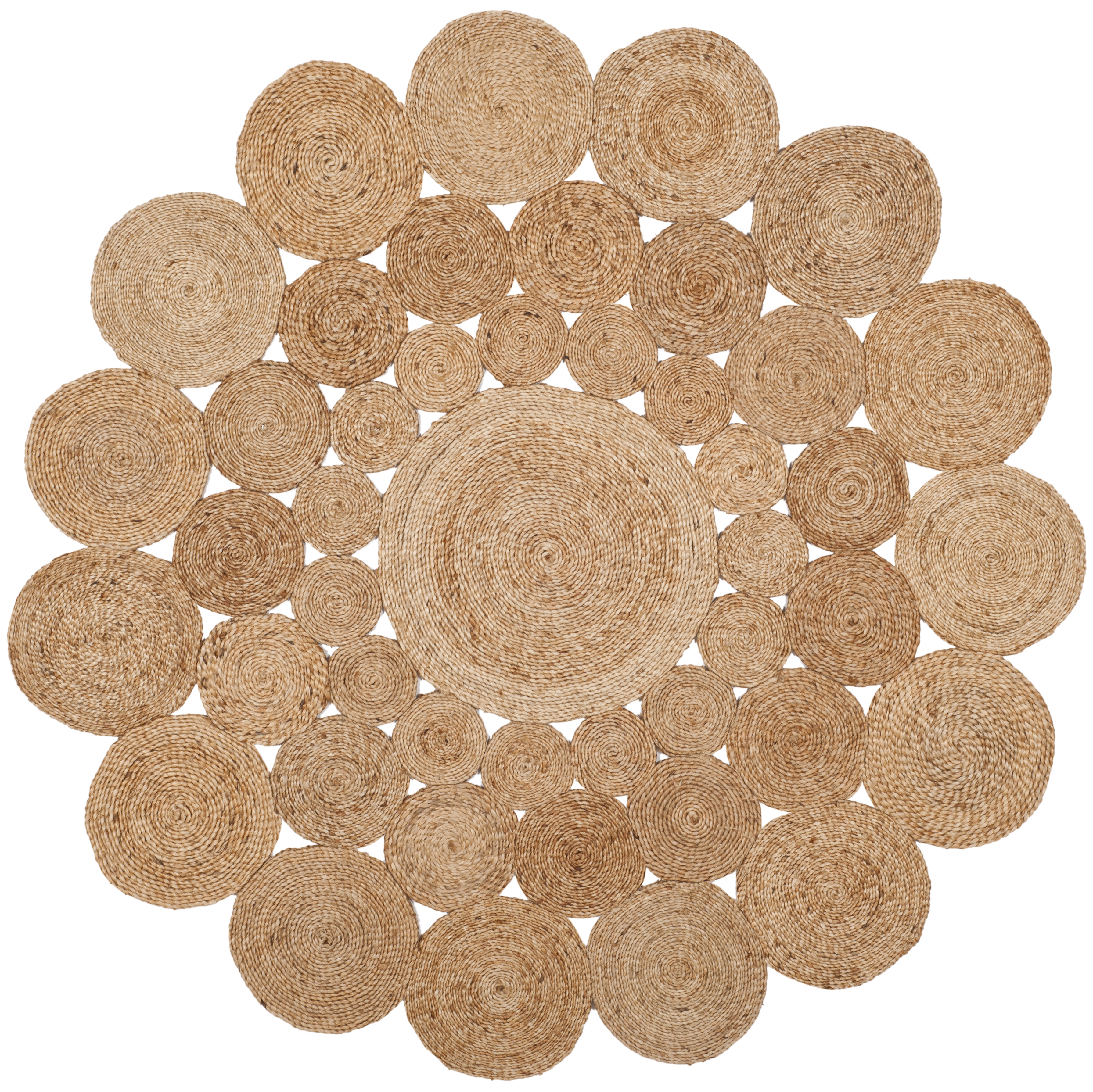 Arlo Home Hand Woven Area Rug, NF363A, Natural,  6' X 6' Round - Image 0