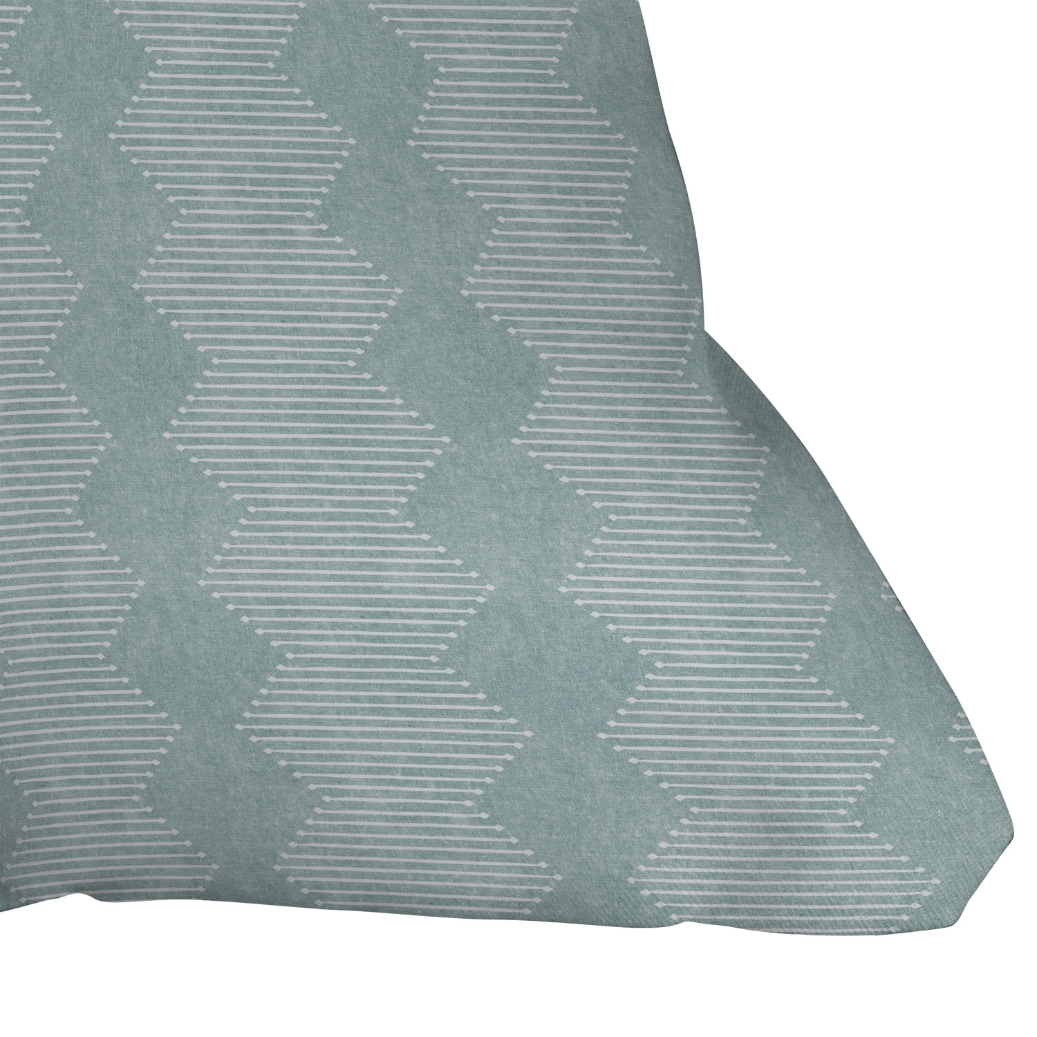 Diamond Mud Cloth Dusty Blue by Little Arrow Design Co - Outdoor Throw Pillow 16" x 16" - Image 2