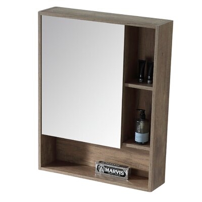 Jensen Surface Mount Framed Medicine Cabinet with 4 Shelves - Image 0