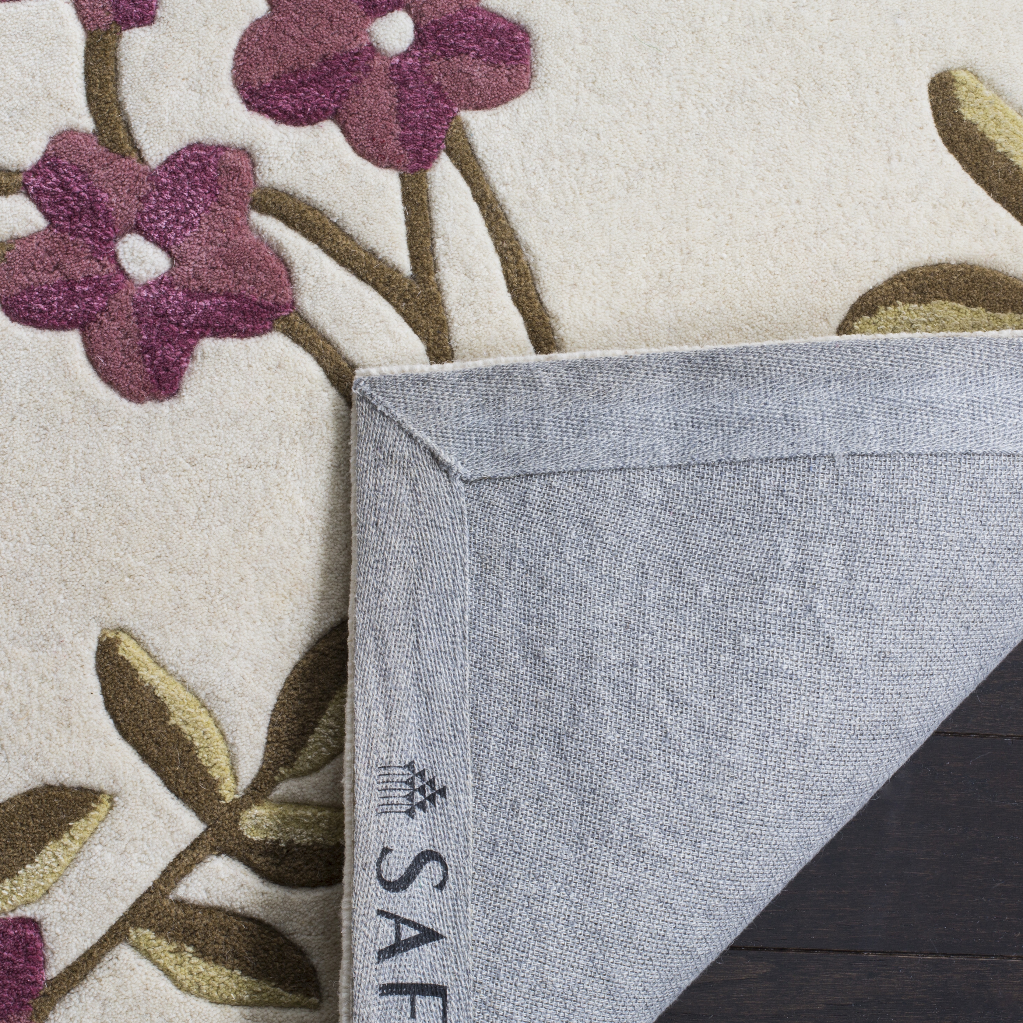 Arlo Home Hand Tufted Area Rug, CPR354A, Ivory/Purple,  2' X 3' - Image 2