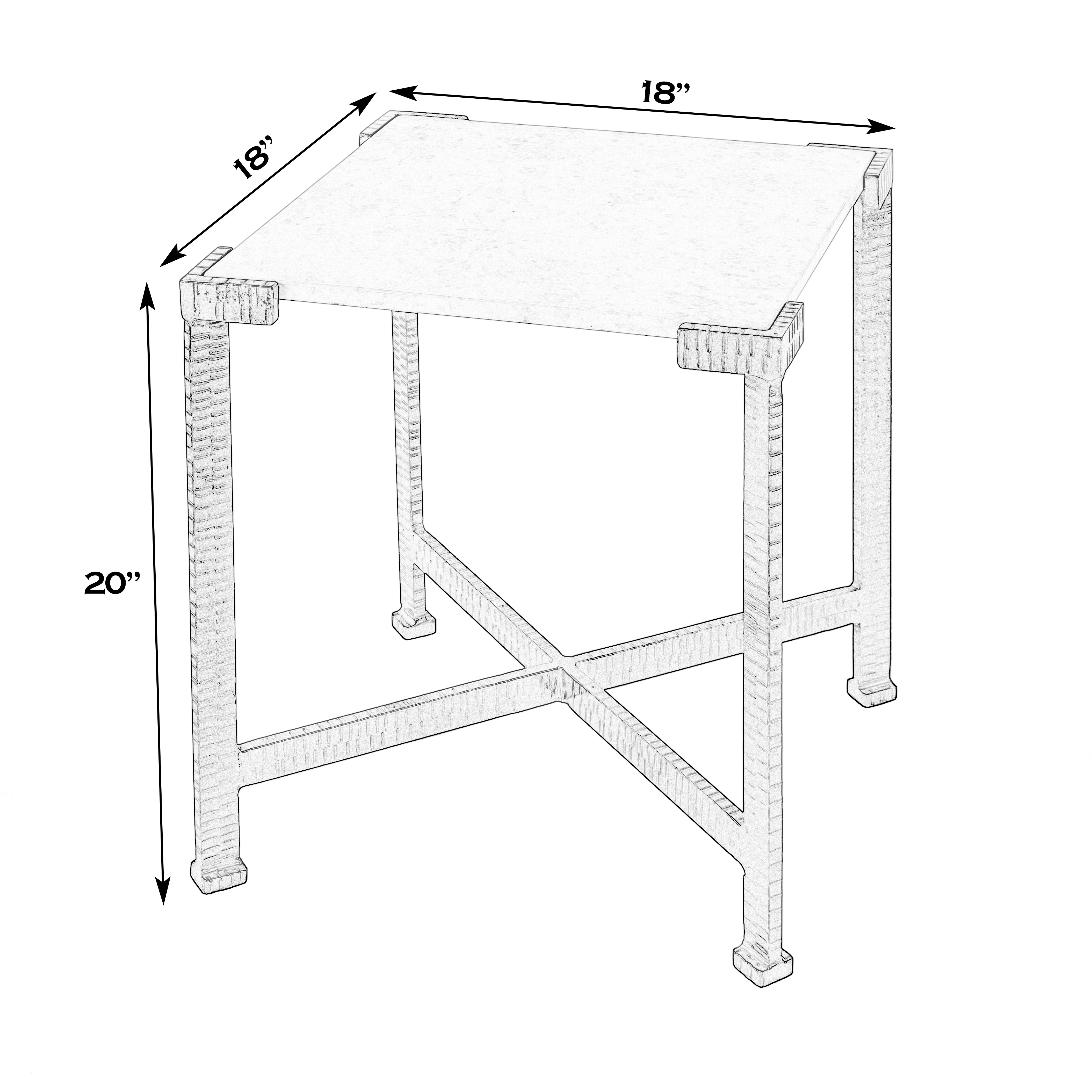 Loric Marble and Metal End Table - Image 1
