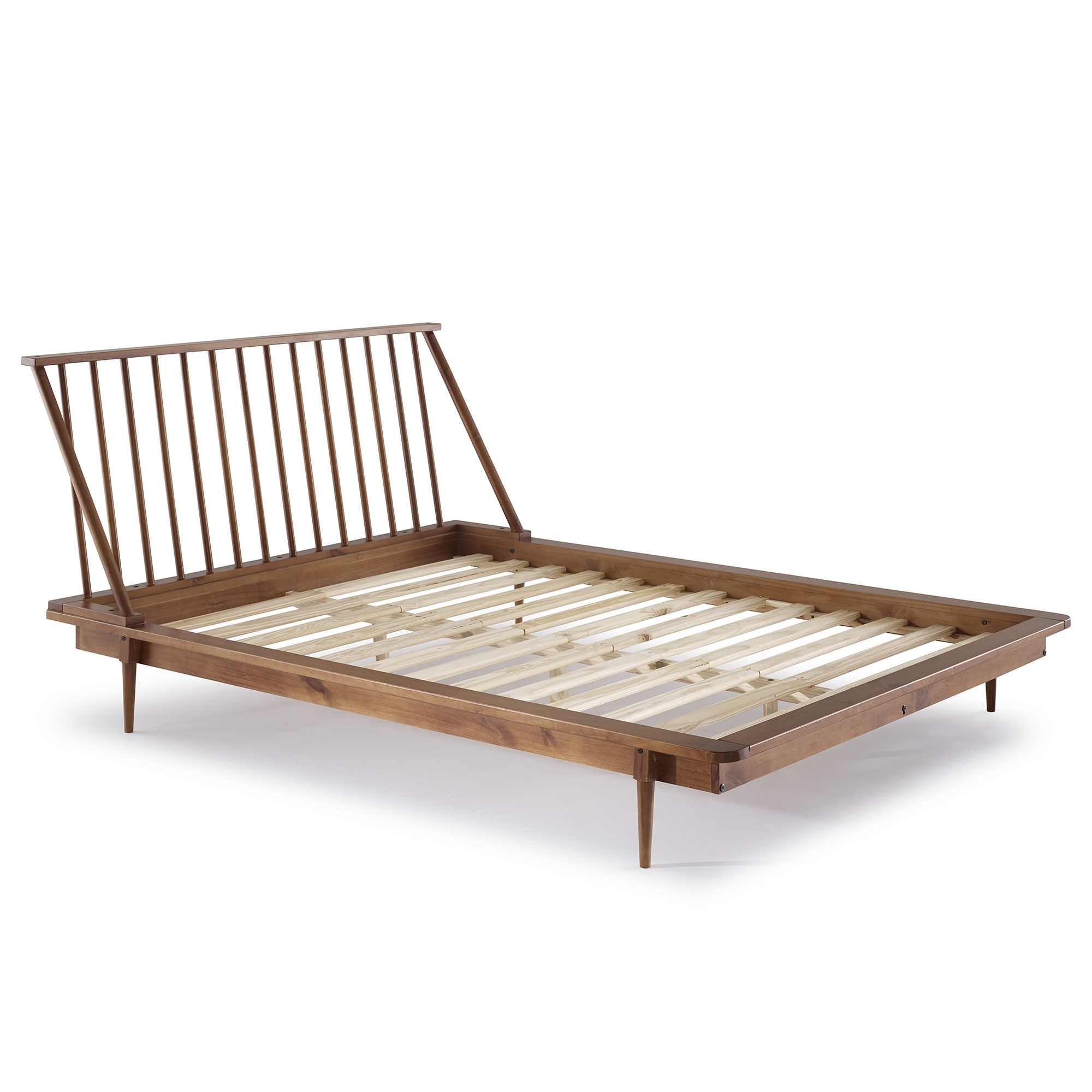 Modern Wood Queen Spindle Bed - Caramel - Image 2