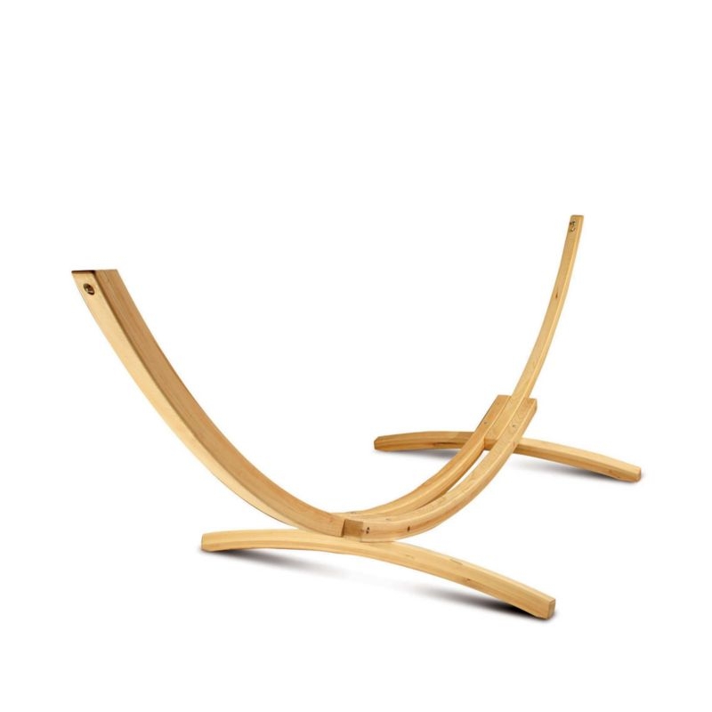 Pillowtop Black Stripe Outdoor Hammock with Stand - Image 5