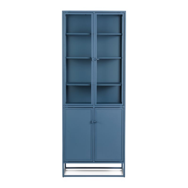 Casement Blue Tall Metal Cabinet - Image 4