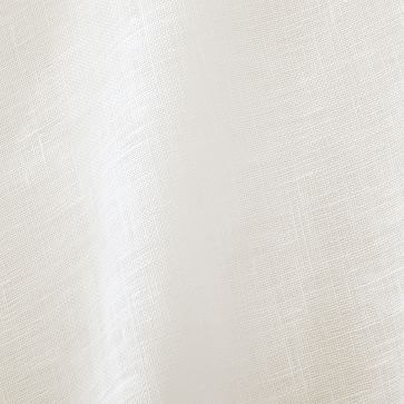 Sheer European Linen Curtain, 48"x84", Alabaster - Image 1