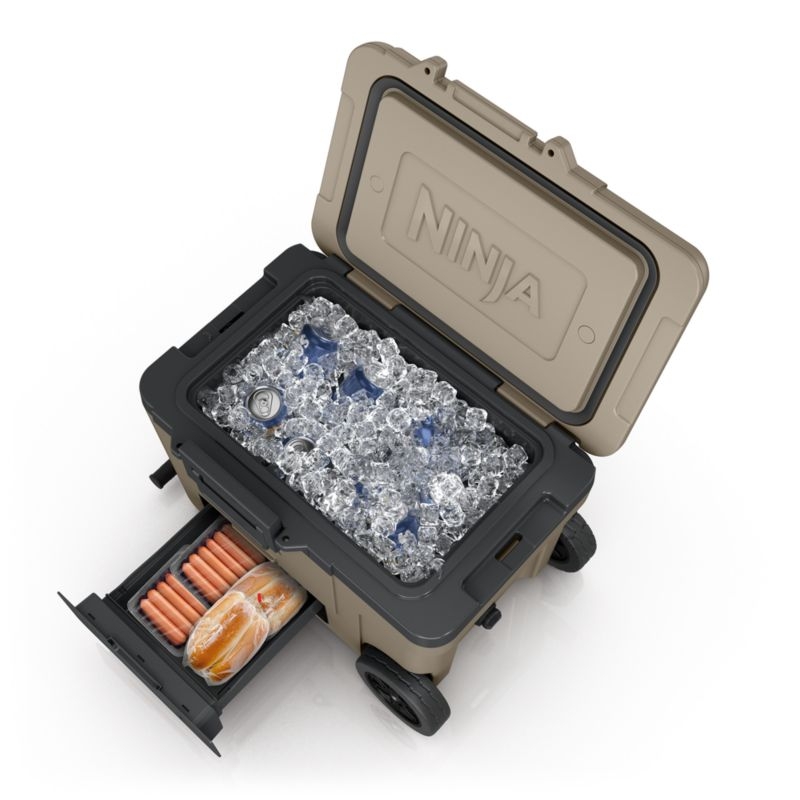 Ninja ® FrostVault™ 45-Qt. Wheeled Cooler with Dry Zone in Birch Beige - Image 8