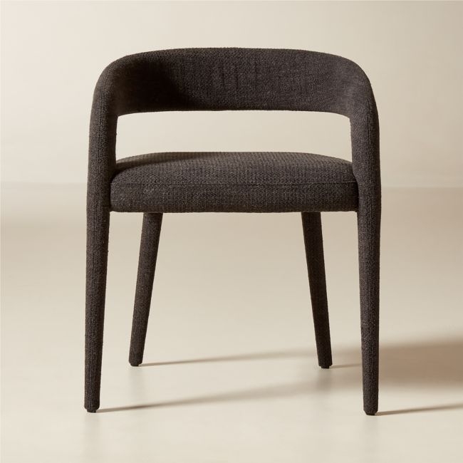 Lisette Charcoal Performance Fabric Dining Armchair Set of 4 - Image 0