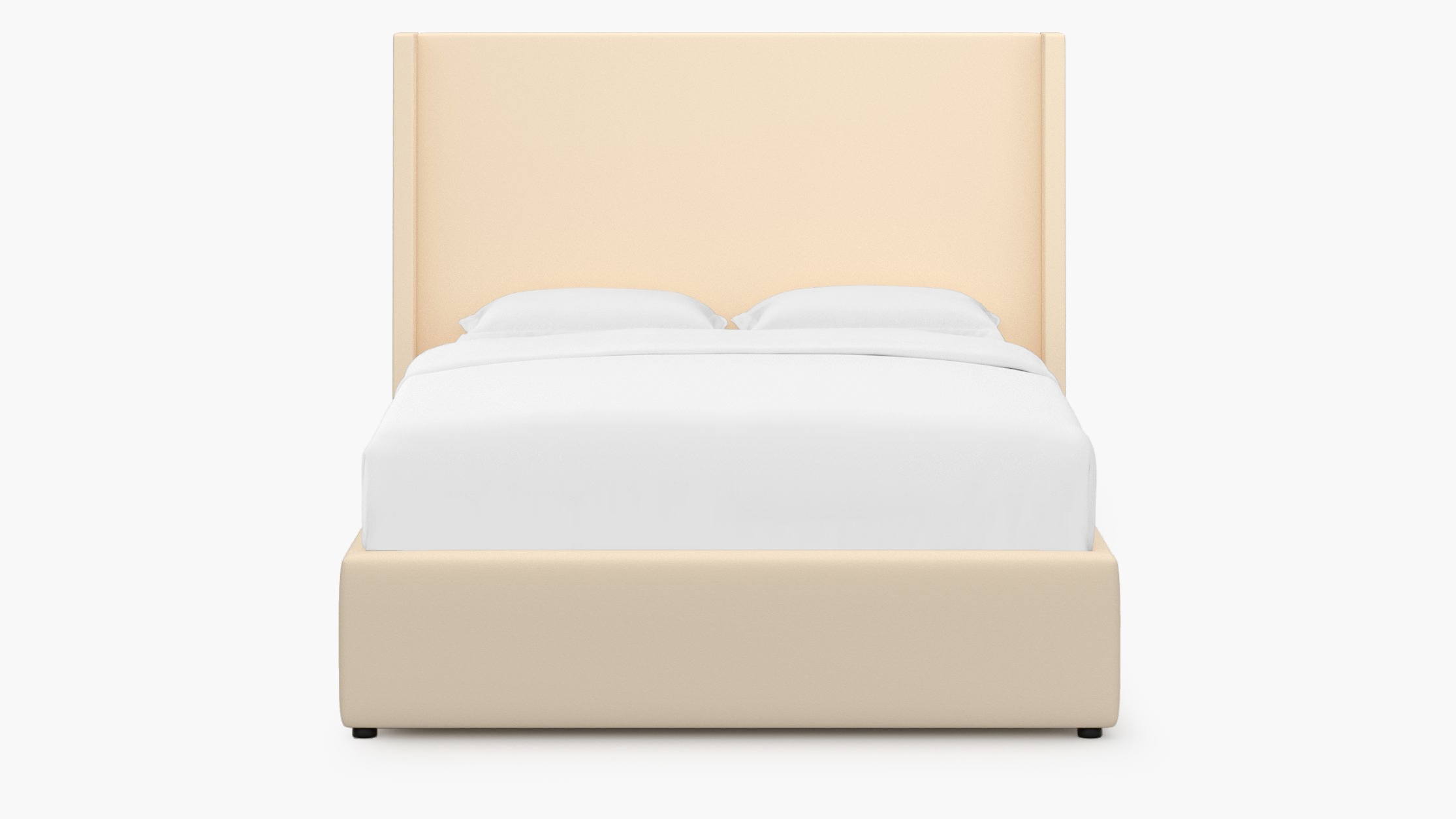 Modern Wingback Bed, Flax Twill, Twin - Image 0