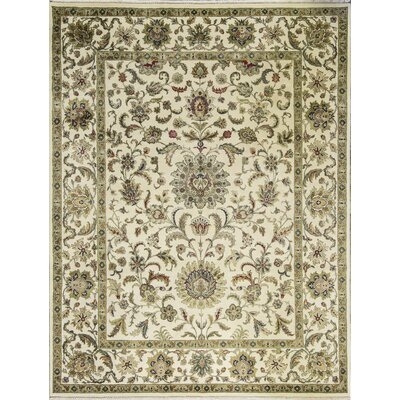 One-of-a-Kind Minerva Hand-Knotted Ivory 7'10" x 10'3" Area Rug - Image 0