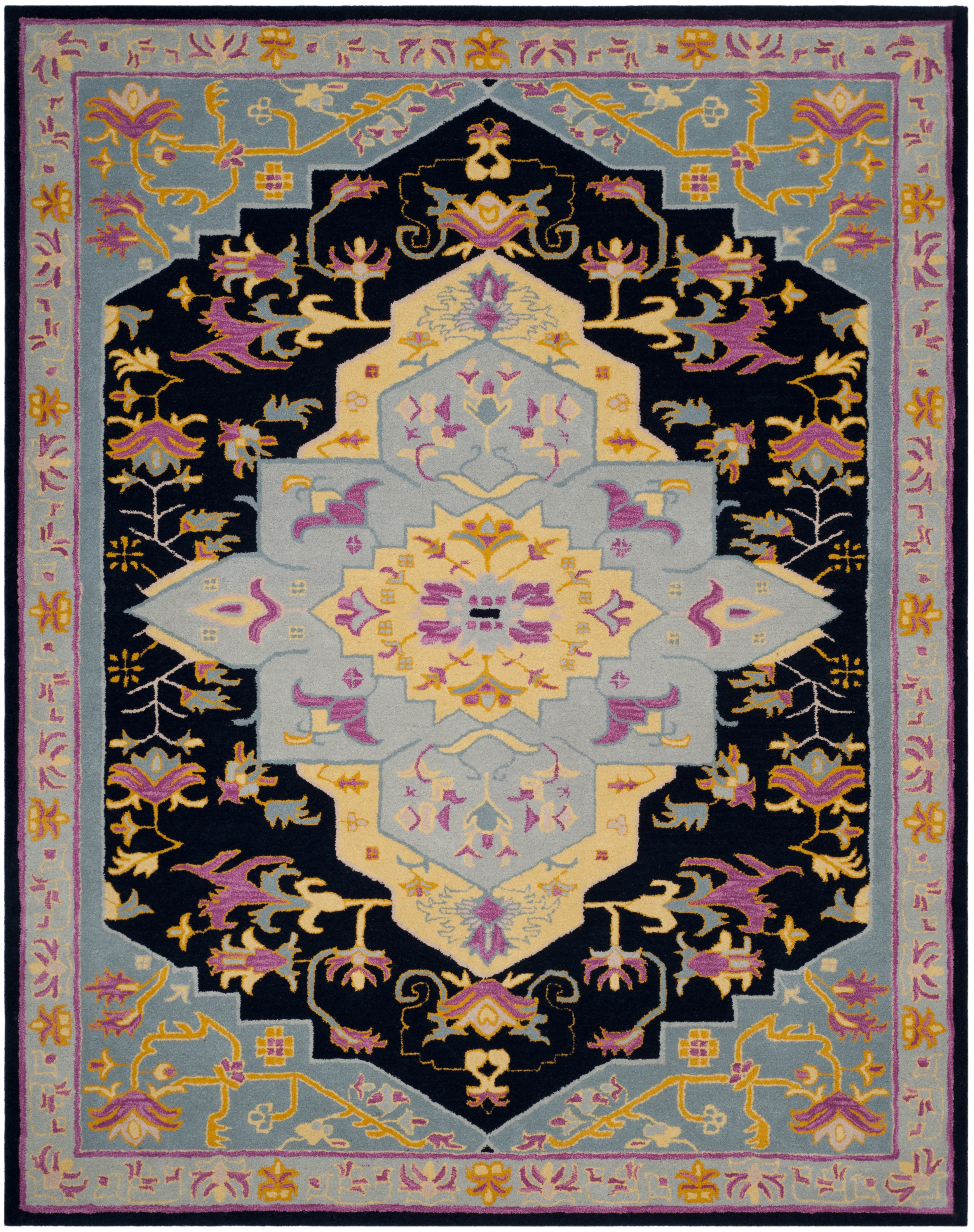 Arlo Home Hand Tufted Area Rug, BLG506C, Navy Blue/Multi,  8' X 10' - Image 0