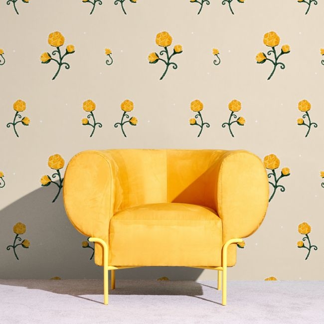 Backdrop Rhinestone Cowboy Bright Yellow Wallpaper - Image 0