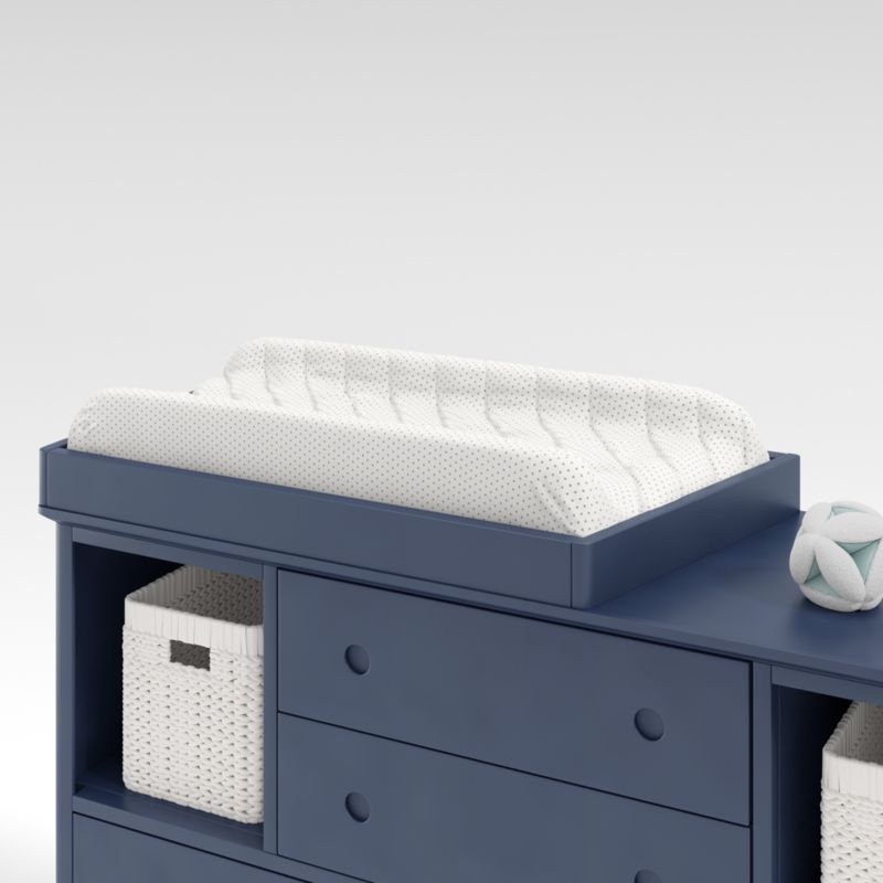 Navy Blue Wood Baby Changing Table Topper - Image 3