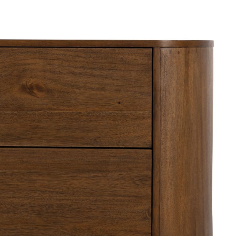 Panos 32" Curved Acacia Wood Nightstand - Image 2