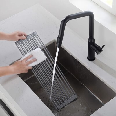 Multipurpose Stainless Steel Over The Sink Roll Up Drain Tray - Image 0