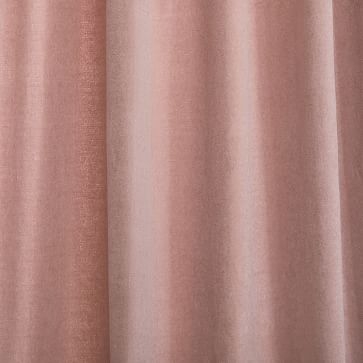 Cotton Velvet Curtain, Adobe Rose, 48"x84" - Image 1