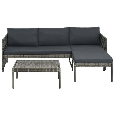Thaxted Outdoor 3 Piece Sectional Seating Group with Cushions - Image 0