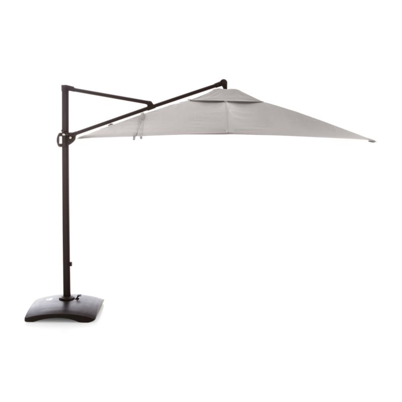 10' Silver Sunbrella ® Square Cantilever Outdoor Patio Umbrella Canopy - Image 3