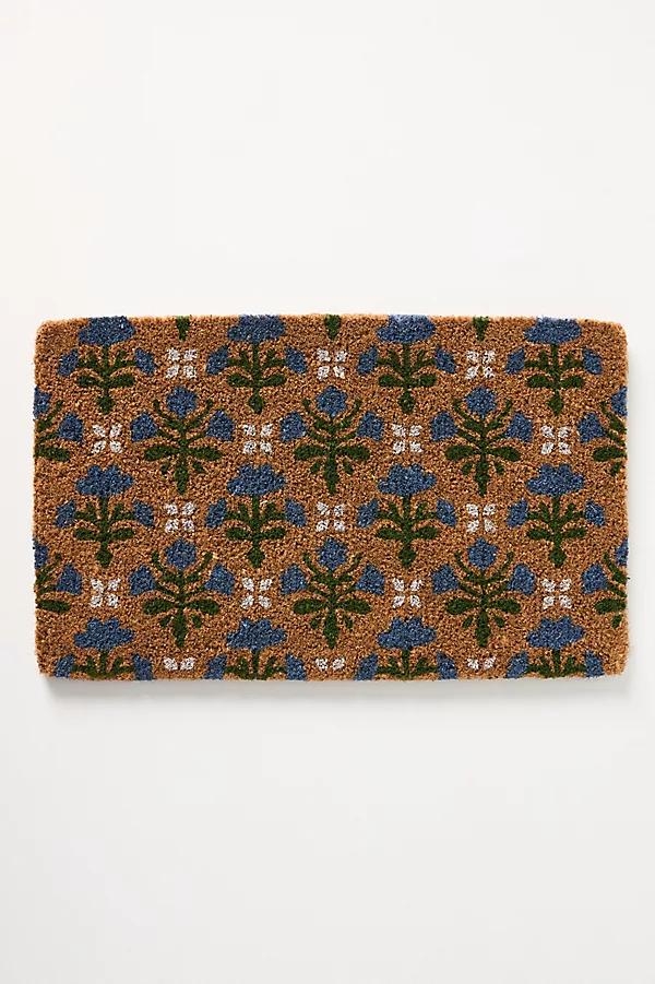 Laura Block Printed Coir Doormat - Image 0