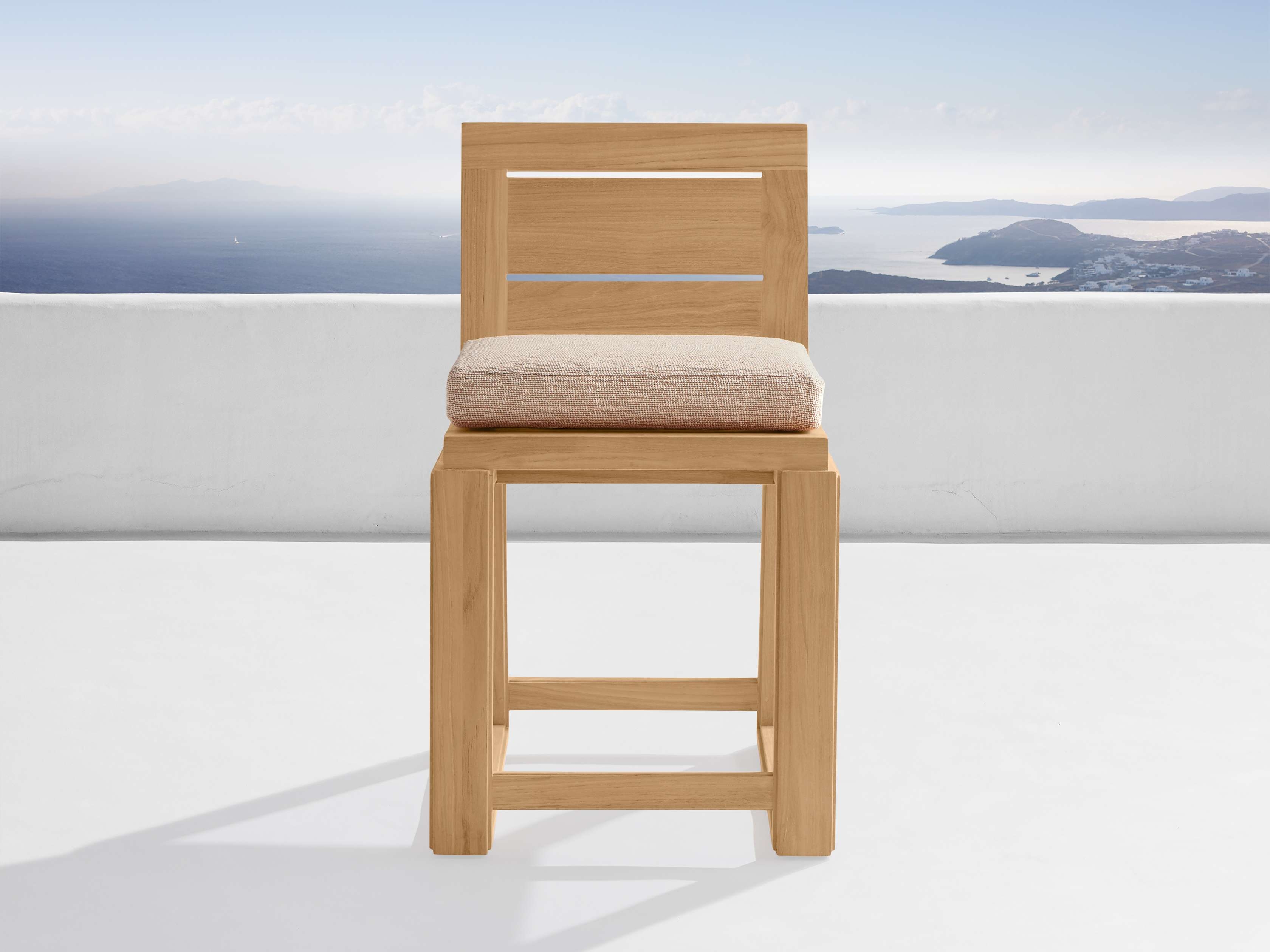 Canyon Outdoor Counter Stool Teak in Natural  Dani Rosewood  - Image 0