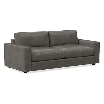 Urban 84.5" Sofa, Poly, Ludlow Leather, Gray Smoke, Concealed Support - Image 0