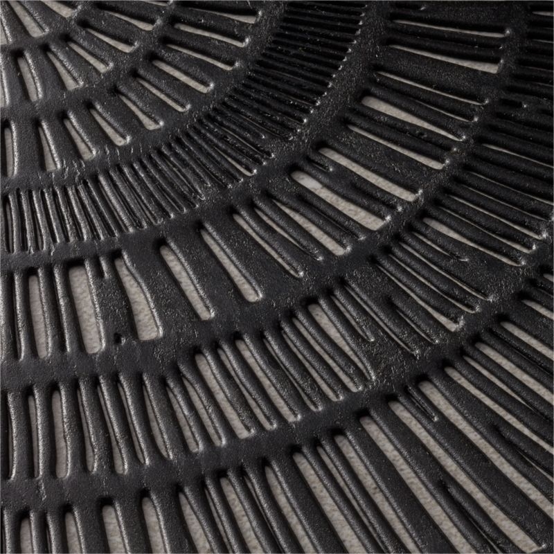 Doodle Black Round Plastic Placemat - Image 3
