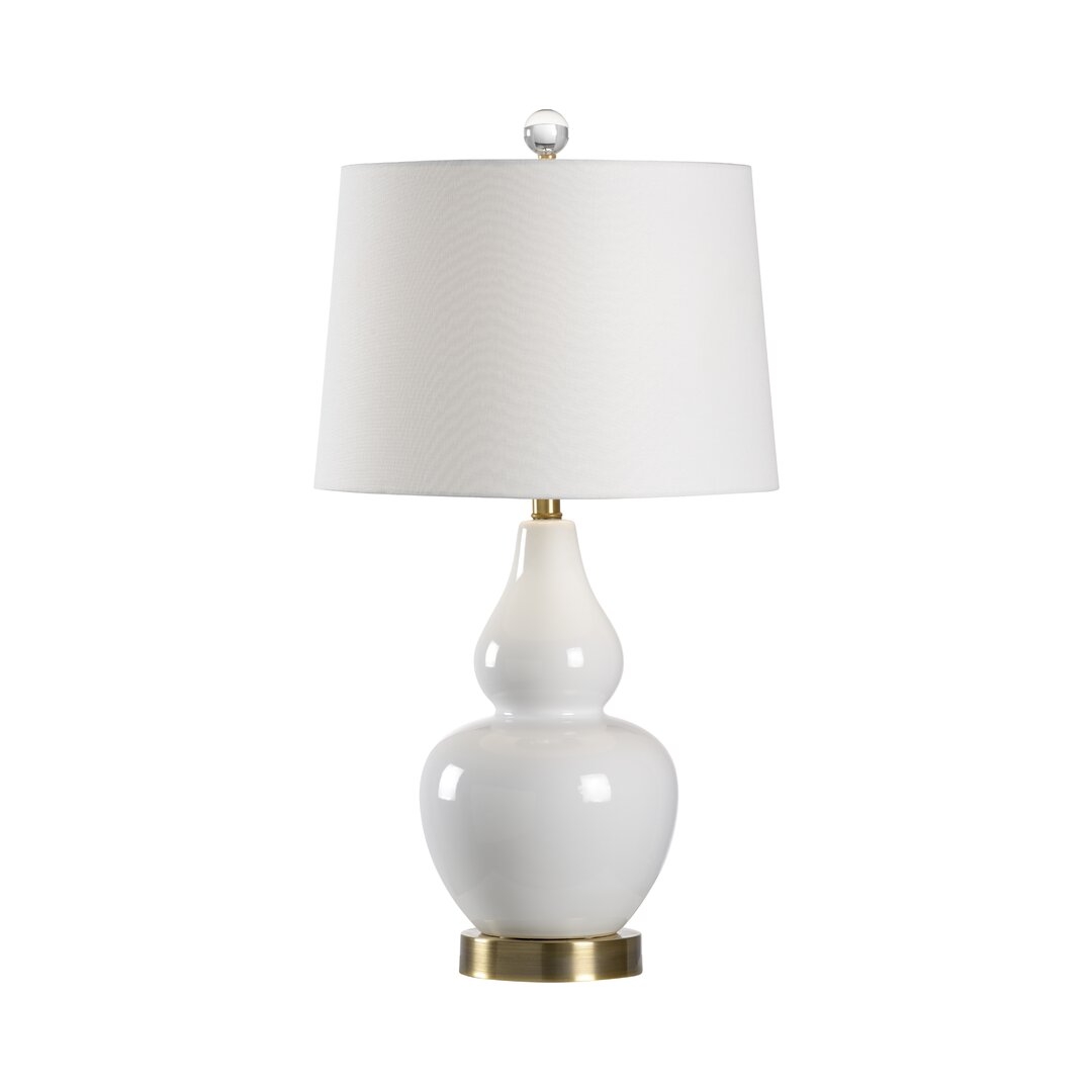 Wildwood MarketPlace 28.5'' White/Gold Table Lamp with USB - Image 0