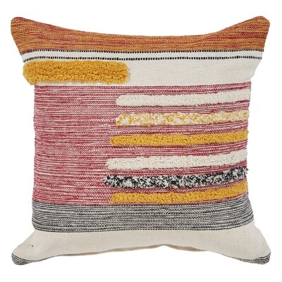 Adler Lined Square Cotton Pillow Cover & Insert - Image 0