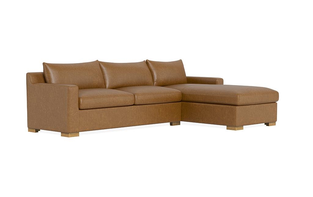 Sloan Leather Sleeper Right Chaise Sectional - Image 1